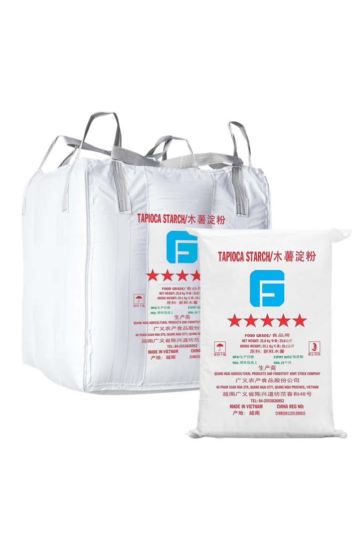 G 五星木薯淀粉 · 吨袋与小袋包装示意